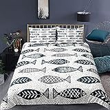 Colchas de Cama 150 Salmón Juego de Ropa de Cama 3 Piezas,1 Microfibra Funda Nordico y 2 Fundas de Almohada, Funda Nórdica Moderno,Microfibra Edredón Ropa de Cama (150x200cm)