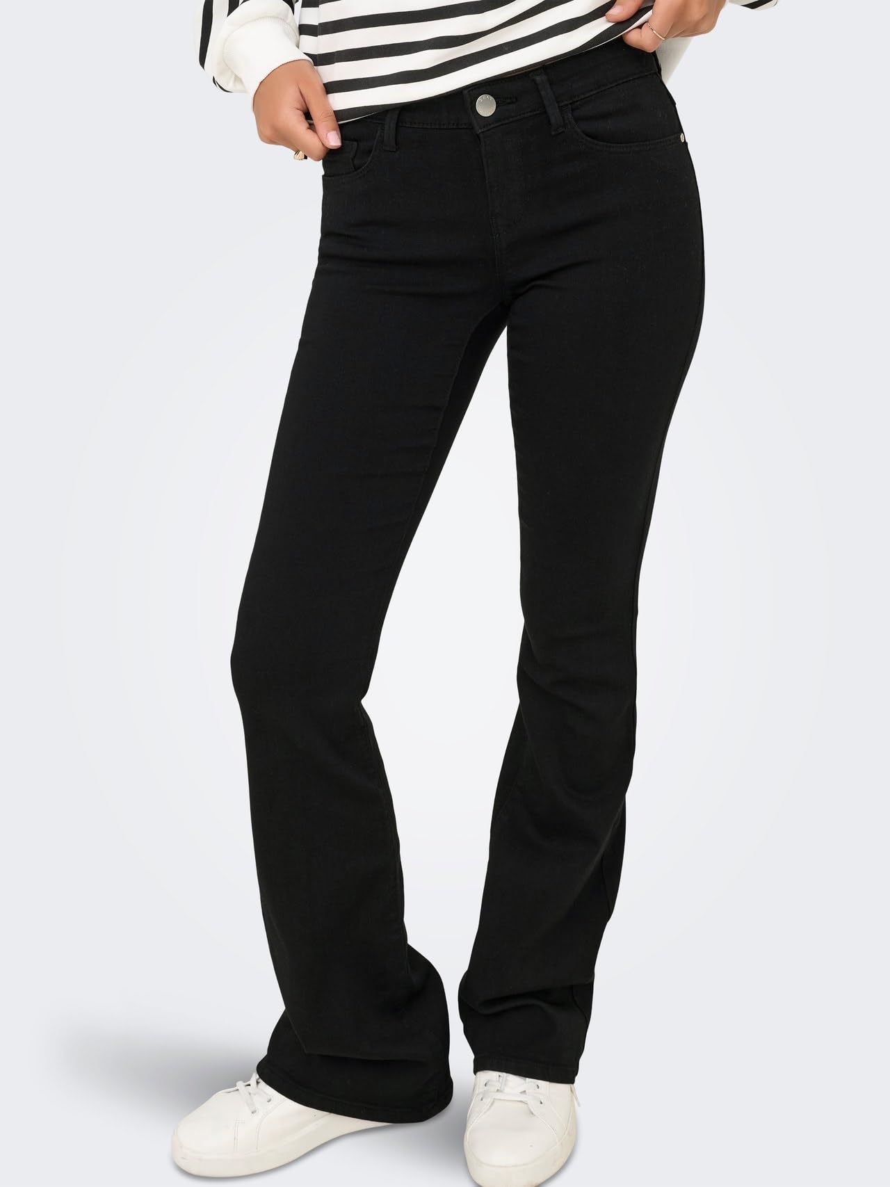 Only - Only Female Schlaghosen-Jeans Onlhella Niedrige Taille Retro-Fit, Ausgestellt Jeans, Only ONLHELLA - Jeans da Donna a Vita Bassa, Stile retrò, Svasati Donna