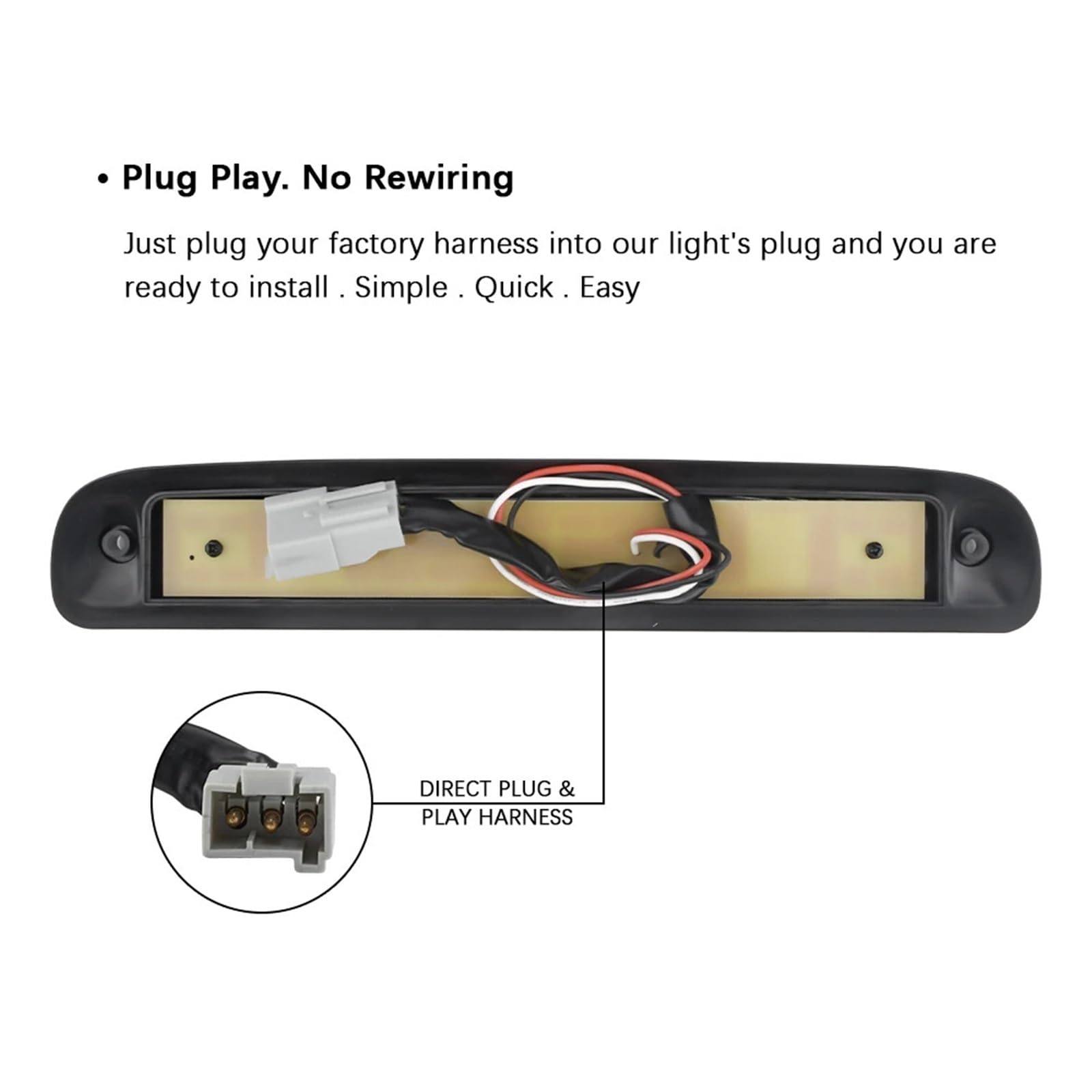 Lampada di Arresto Luci di Stop a LED per Il Terzo Stop, luci di Stop Alte Adatte per Ford Ranger Super Duty Cargo F250 F350 1999-2016 Luci Terzo Stop Auto