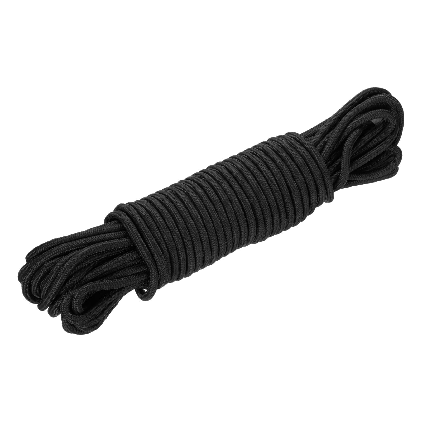 QUARKZMAN Corde tressée en Corde en polypropylène 45M/147ft 1/2" 12mm Noir | pour une utilisation intérieure et extérieure camping Corde à linge