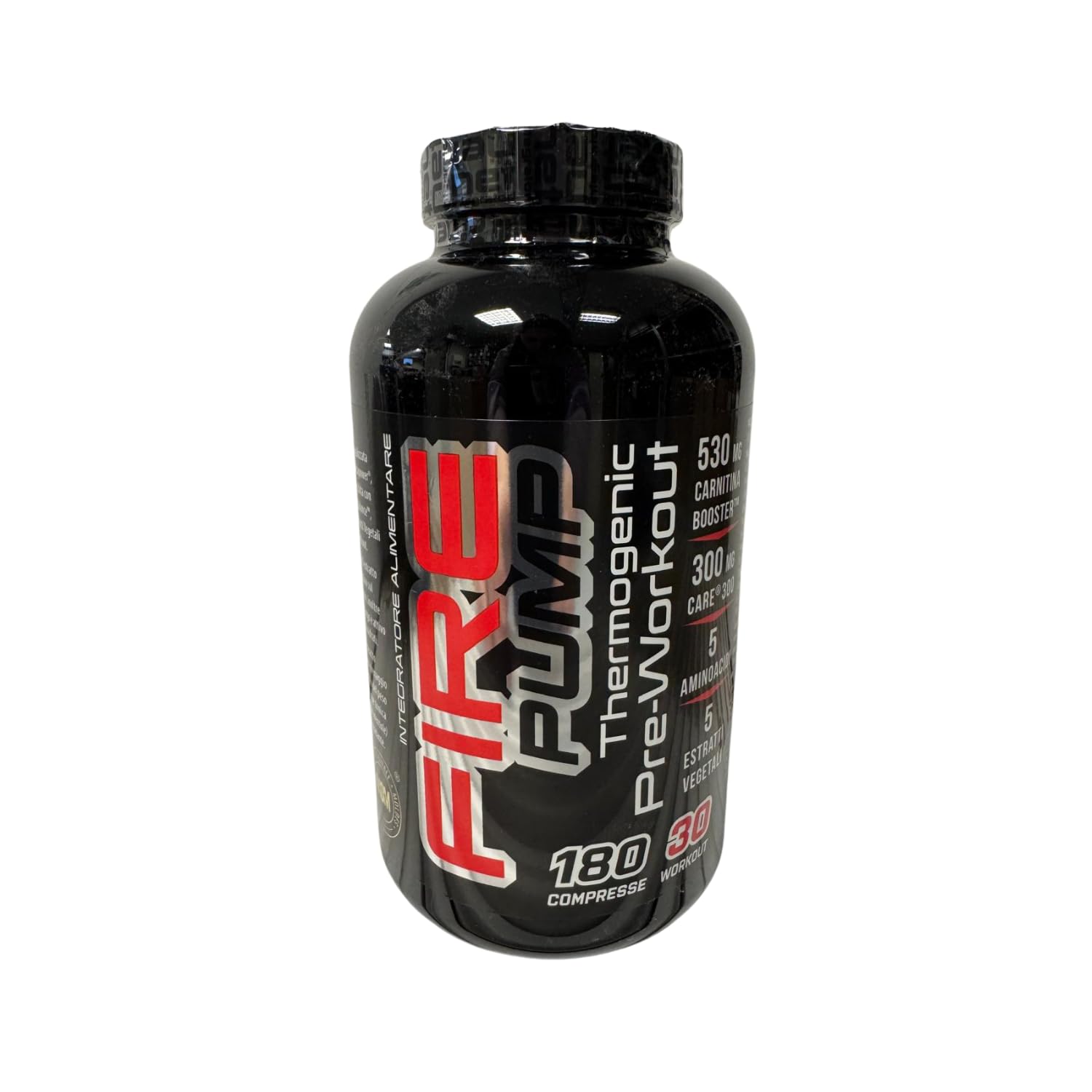 Net Integratori Fire Pump 180 cpr – Integratore Pre-Workout per la fase Cut – Propionyl-L-Carnitina e Acetyl-Carnitina per Energia Resistenza e Supporto alla Massa Muscolare