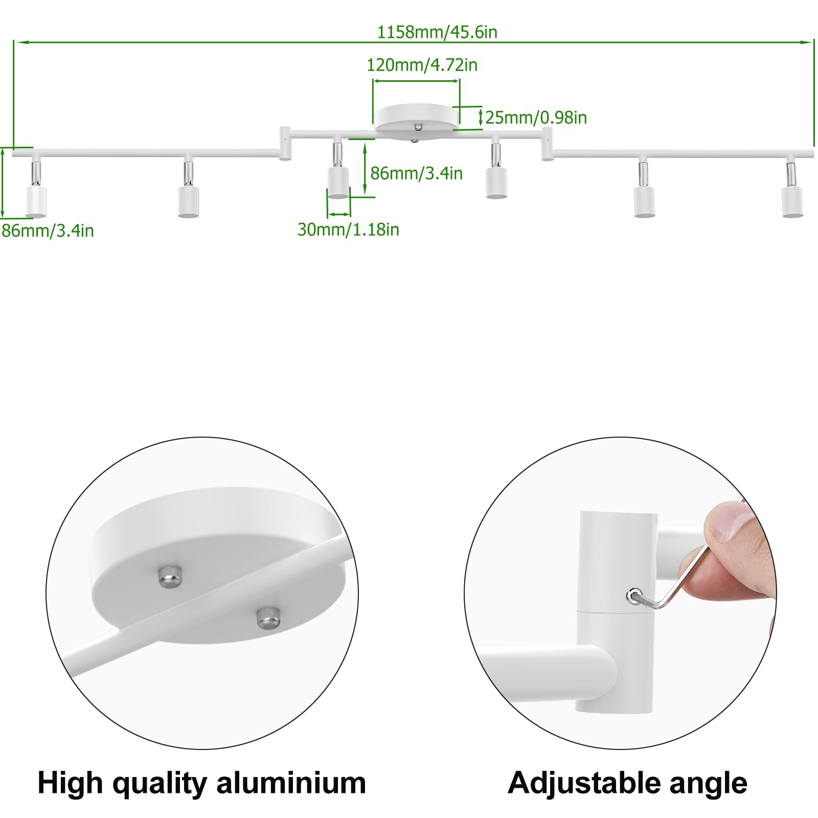 HURYEE Kitchen Lights, 6-Light Ceiling Lighting Kits - Image 4