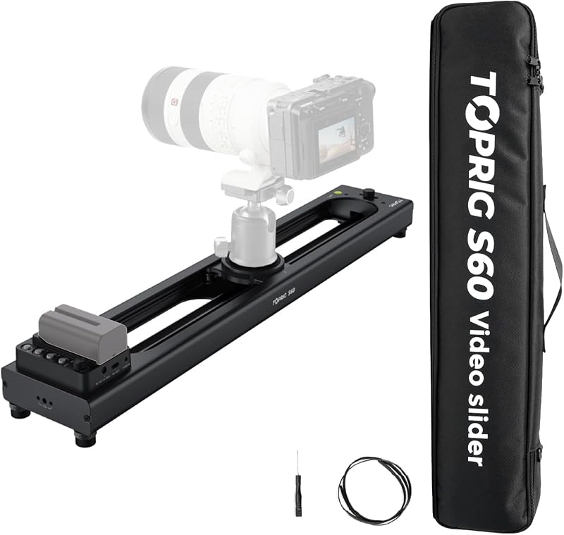 Accsoon Toprig S60 cámara motorizada control deslizante aplicación Control inalámbrico fibra de carbono Dolly Rail Slider soporte IME Lapse fotografía
