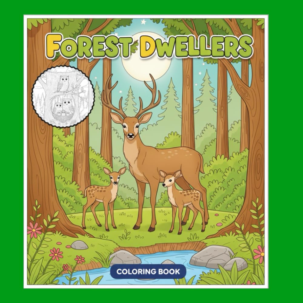 Forest Dwellers: 25 Adorable Illustrations of Animals, Birds, and Insects for Creative Little Artists