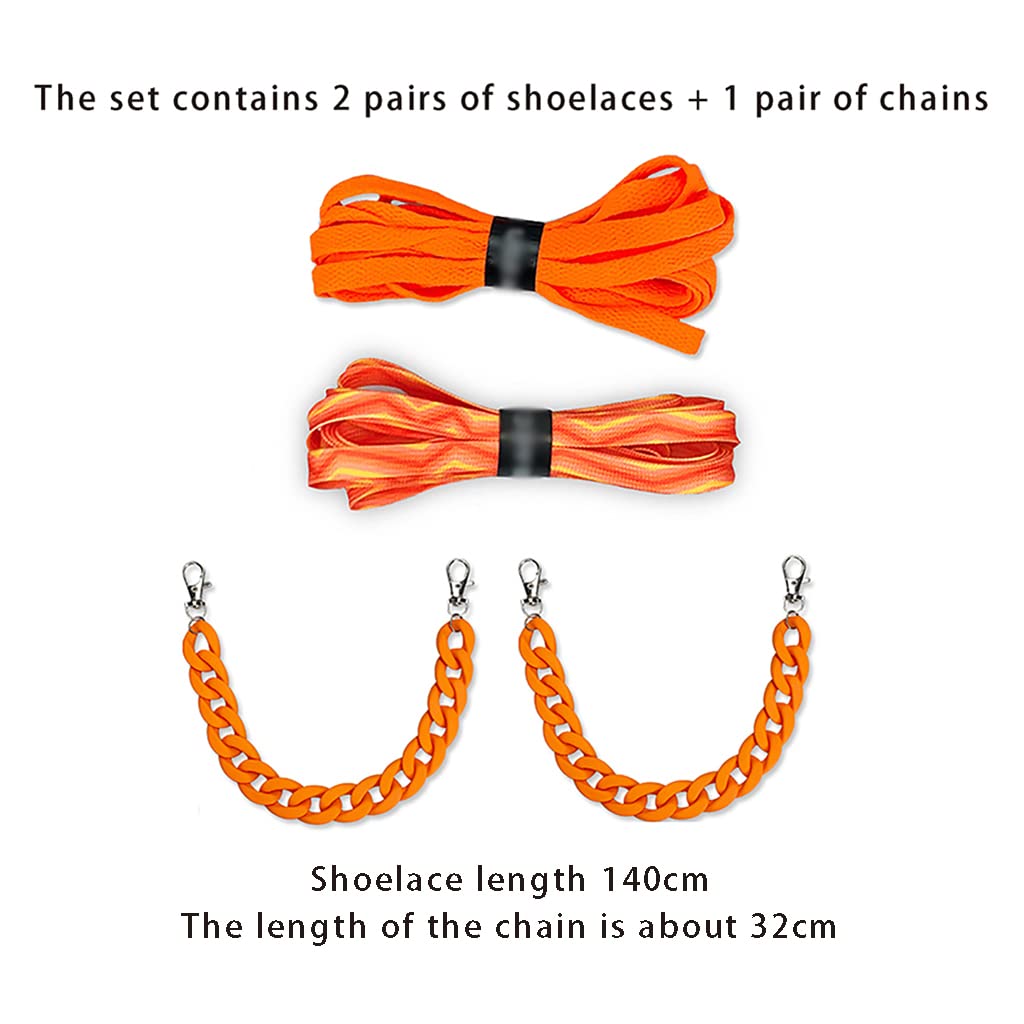 Cordones elásticos para zapatos, juego de cordones de cadena para zapatos, cordones de cadena para colgar, cordones planos, accesorios de cadena de zapatos con purpurina delicada, el juego incluye 2