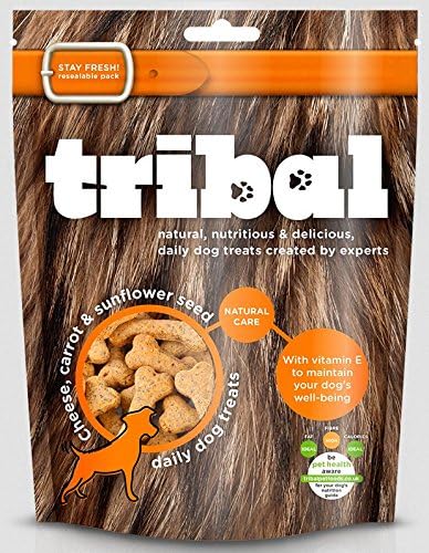 Tribal Natural Health Dog Treats - Cheese, Carrot & Sunflower Seed - TRIBCCF