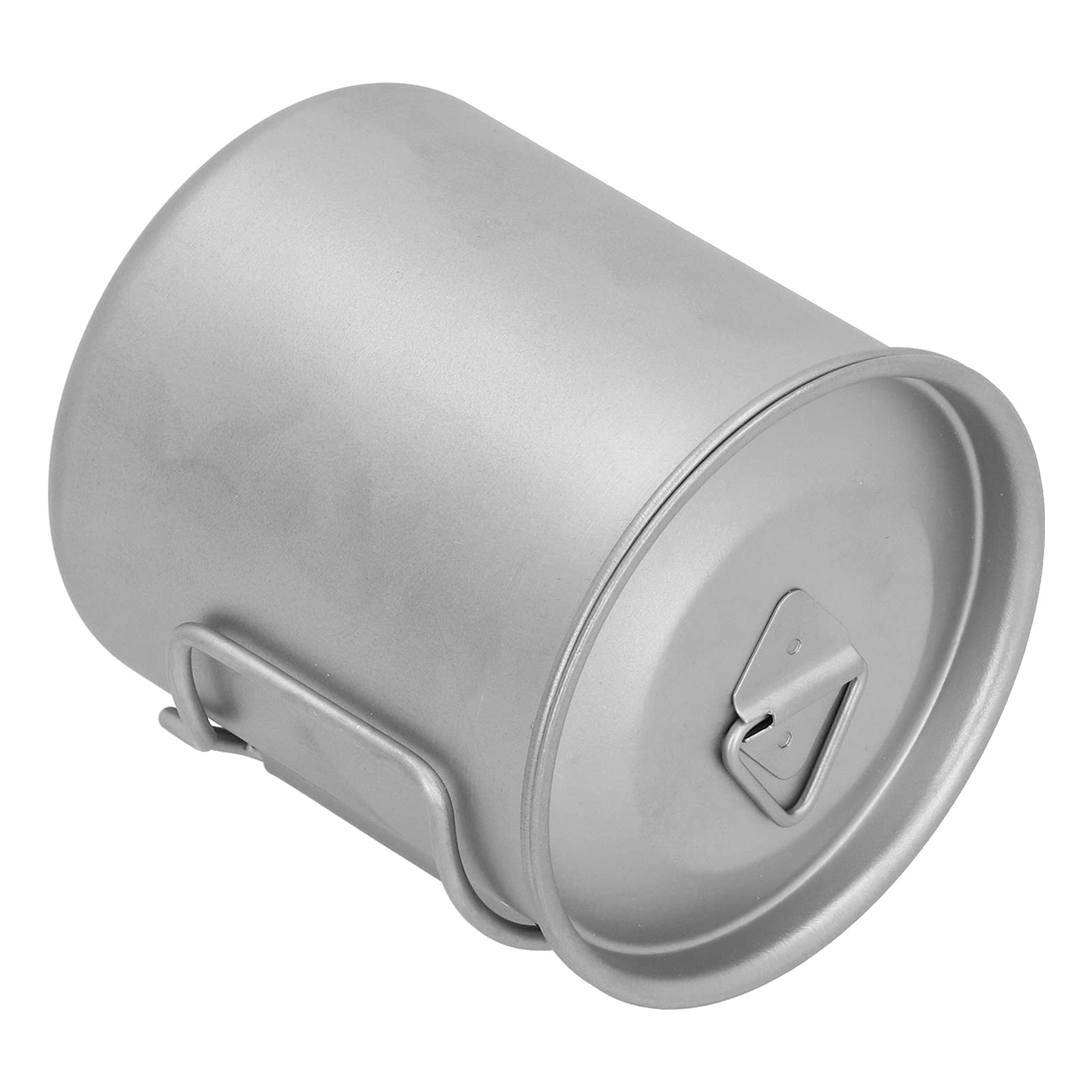 Outdoor-Titanbecher mit Faltbarem Griff, Leichter Campingbecher für Wanderreisen, 1 X Titanbecher (450 ml)