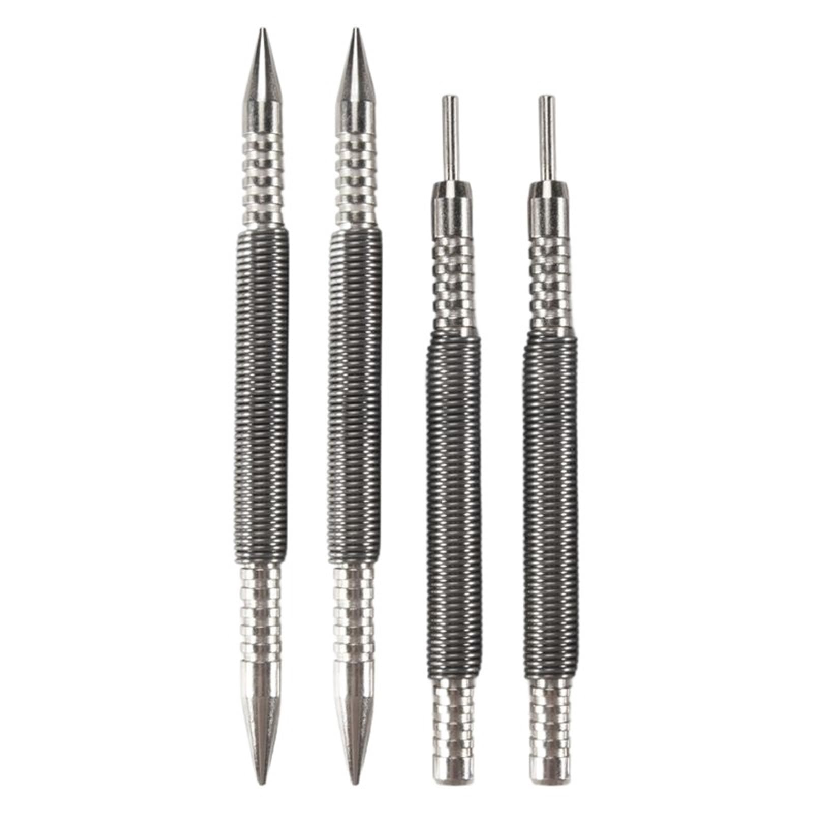 Spring Nail Punch Nail Set and Hinge Pin Tool Dual Head Punch Removal Hammerless Spring Setter