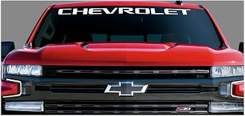 Chevy Silverado White Chevy Windshield Banner Decal 2015-2026 GM Licensed