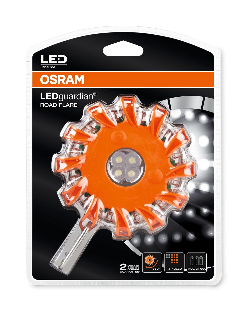 OSRAM LEDguardian Road Flare LED Emergency Warning Light Flashlight - LEDSL302, Torch, with magnet, only offroad usage