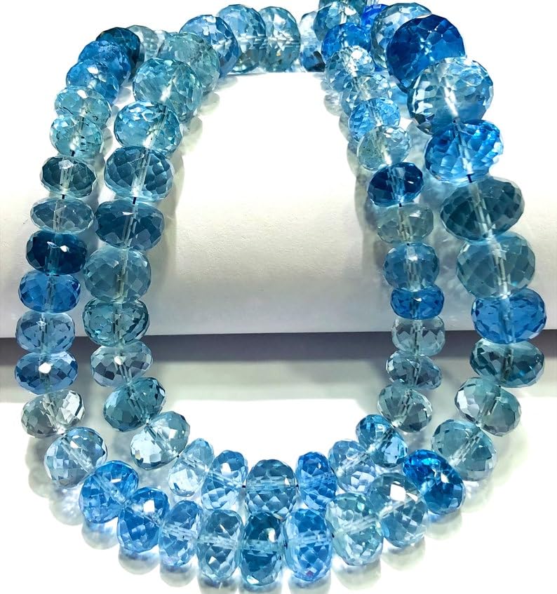 Perles de corindon aigue-marine pour fabriquer vos bijoux d'été