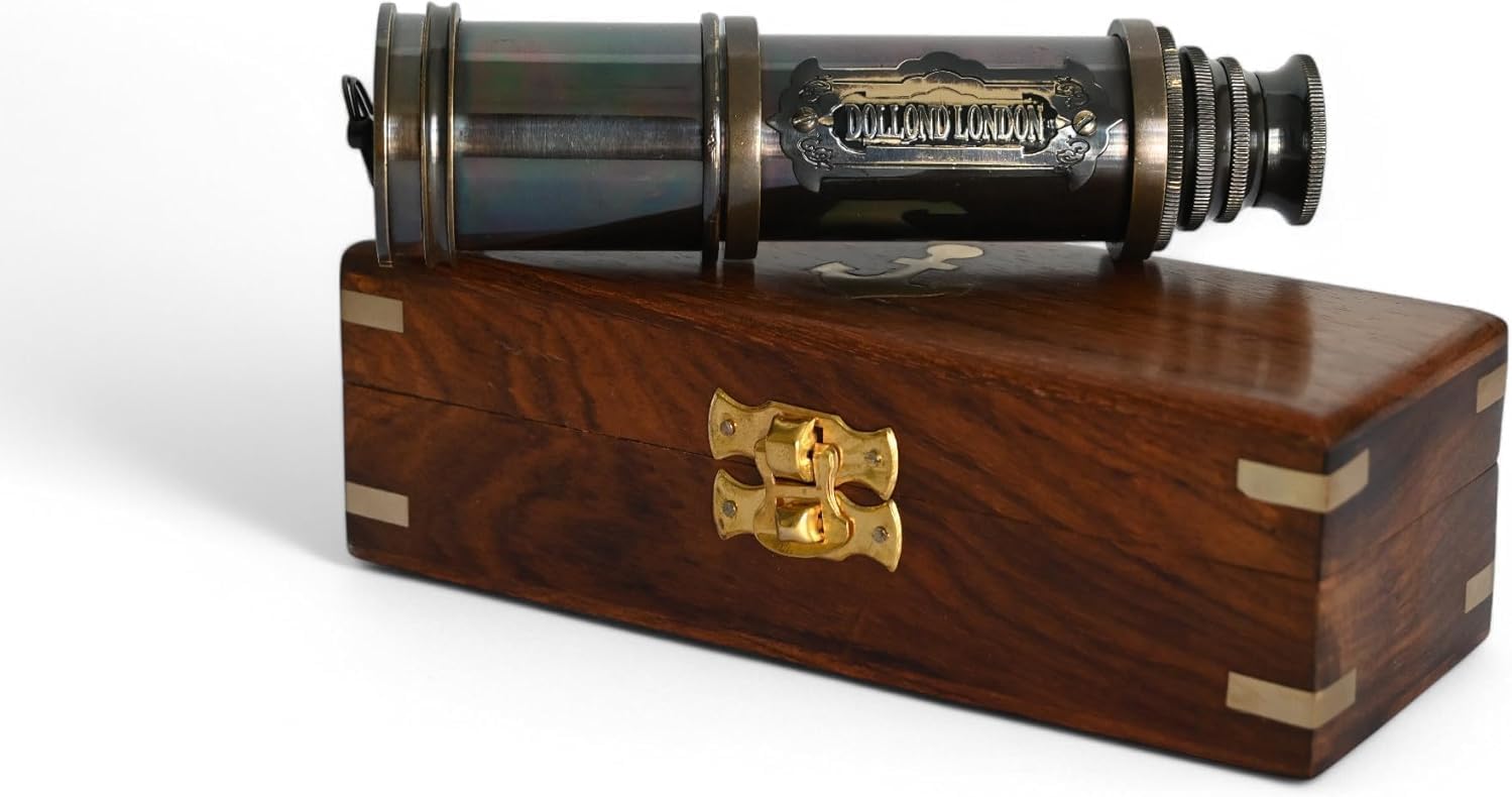 Personalized Custom Engraved Brass Telescope, Pirates Spyglass, Boating Gift, Graduation Gifts for Husband, Handheld Gift for Him