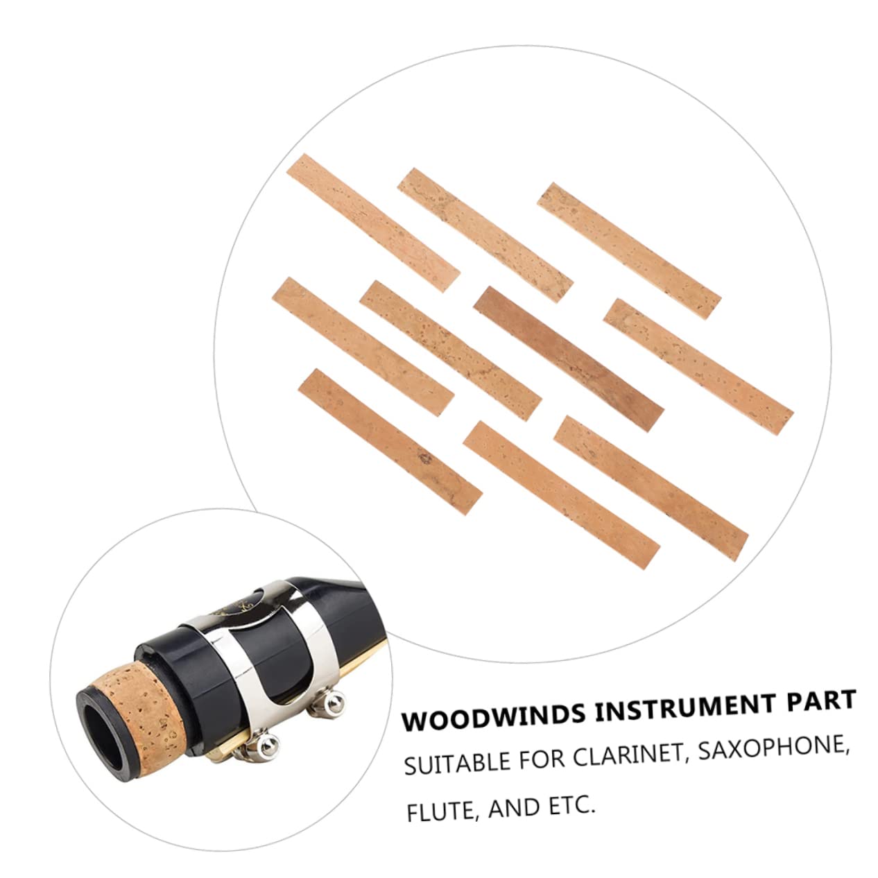 ERINGOGO 1Set Clarinet Cork Pad Woodwind Instrument Repair Accessories for Neck Joint Maintenance Durable Comfortable Tear Resistant Pads for Clarinet Enthusiasts