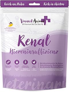 Venandi Animal Vet - Premium Dry Food for Cats - Diet - Renal - Kidney Insufficiency - Chicken, Pack of 1 (1 x 0.3 kg), Grain-Free product image