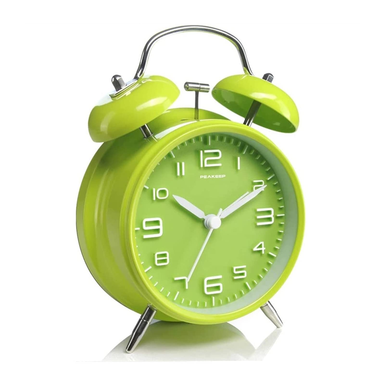 SDFsdfdS Alarm clock, 4 Inch Metal Twin Bell Alarm Clock(C)