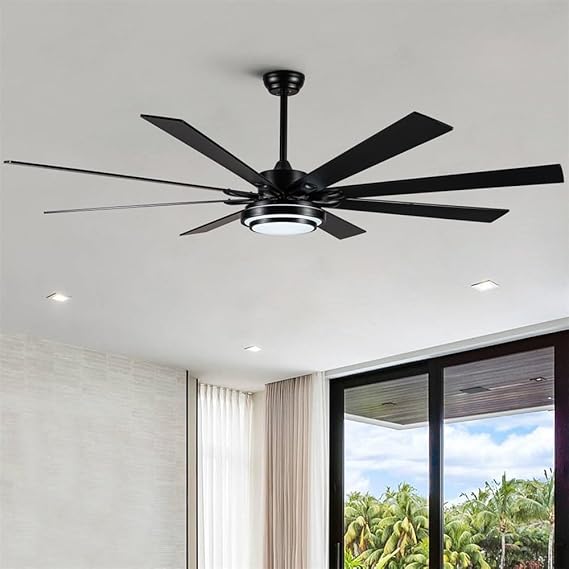72" Integrated Led Large Smart Ceiling Fan with Remote