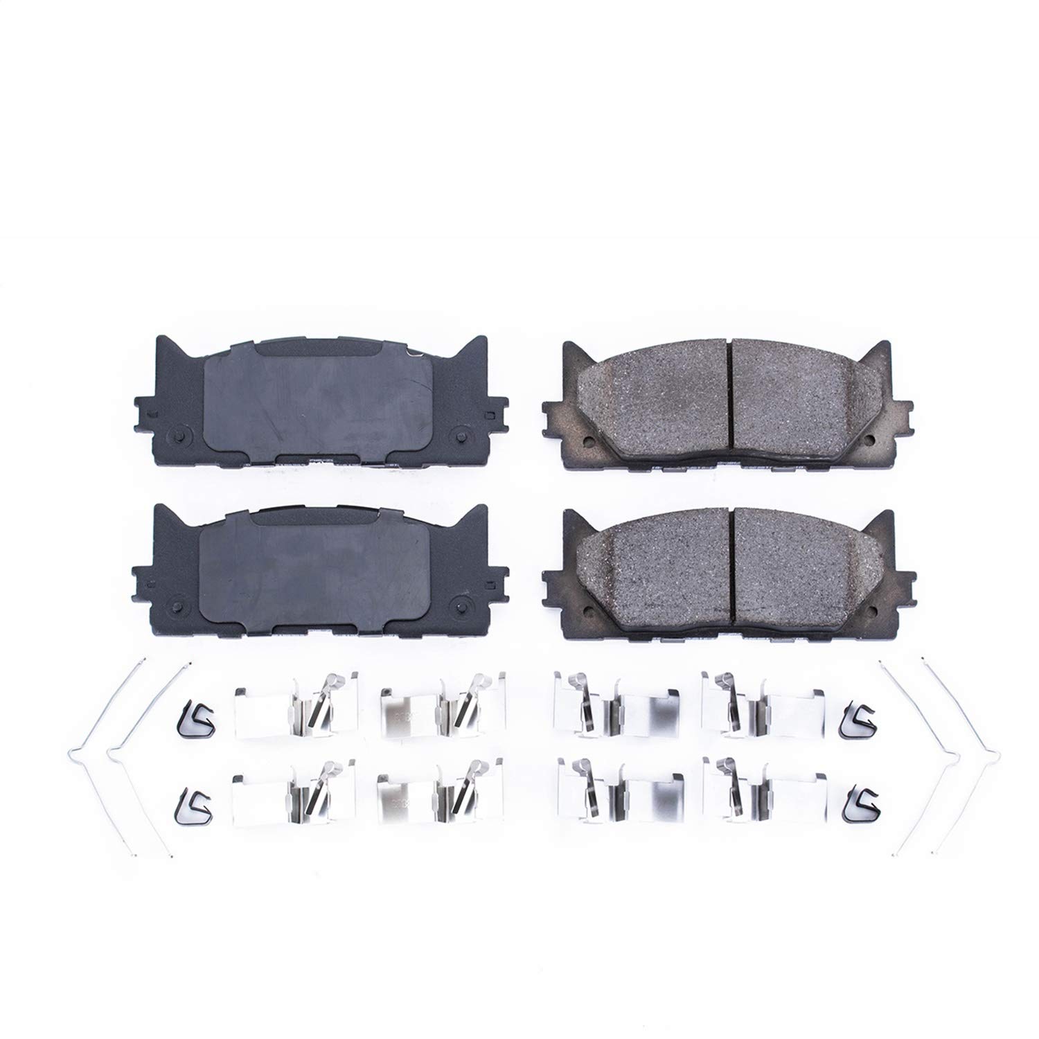 Power Stop 17-1293, Z17 Front Ceramic Brake Pads with Hardware For  2013-2018 Lexus ES300h | 2007-2018 Lexus ES350 | 2008-2018 Toyota Avalon | 