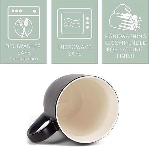 Miniatura 4 de Elanze Designs Poison Skull - Taza de café de cerámica con diseño de calavera de dos tonos, color blanco y negro mate, 12 onzas