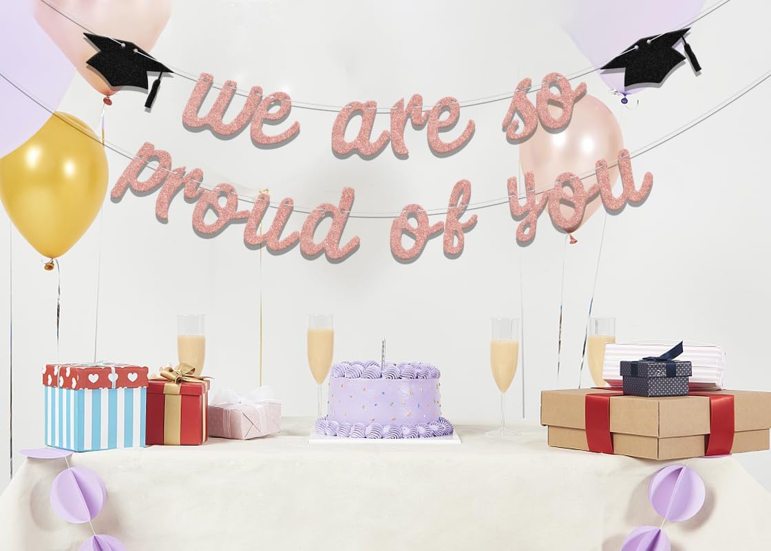 We Are So Proud of You Banner,Class of 2024 Graduation Party Decorations,We are So Proud of You Graduation Banners,Class of 2024 Congrats Grad High School College University Graduation Party Supplies - Image 6