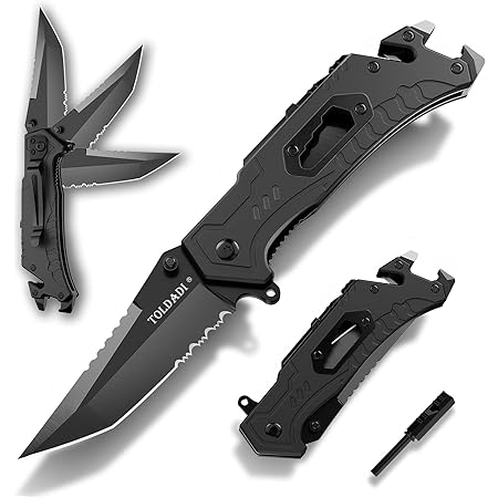 Pocket Folding Knife, Gifts for Men Dad Husband, Hunting Fishing Survival Hiking EDC Knife for Women, Camping Accessories, Unique Anniversary Birthday Gift Ideas for Him Boyfriend, Cool Gadgets