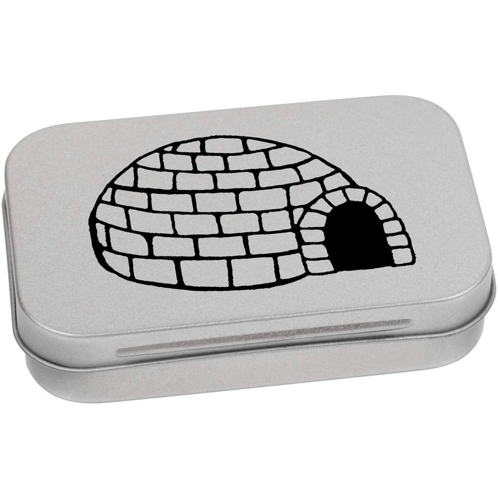 Azeeda 95mm 'Igloo' Metal Hinged Tin/Storage Box (TT00077686)