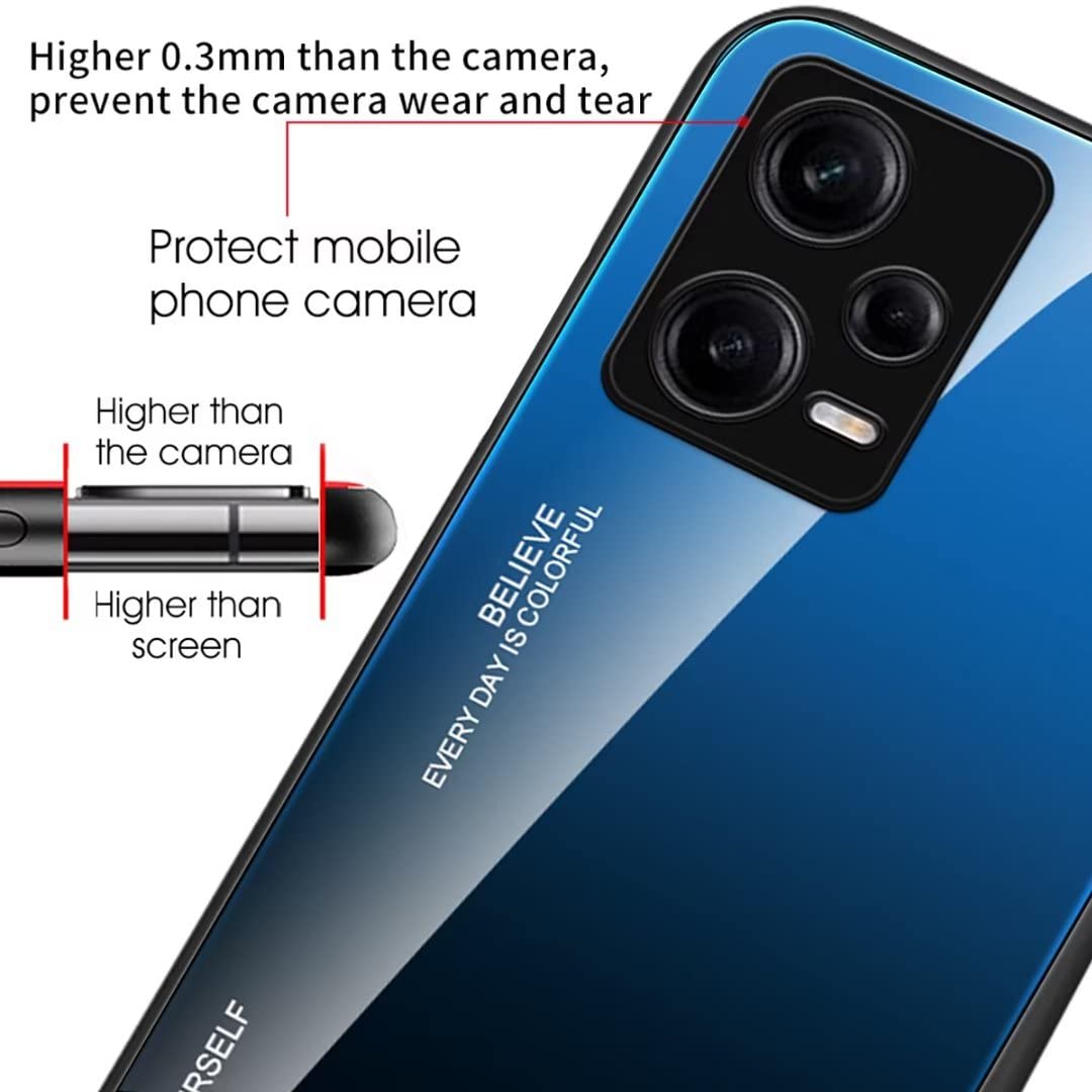 Custodia JIAFEI Per Xiaomi Redmi Note 12 5G / Poco X5 5G | Vetro Temperato Sfumato + TPU - 2