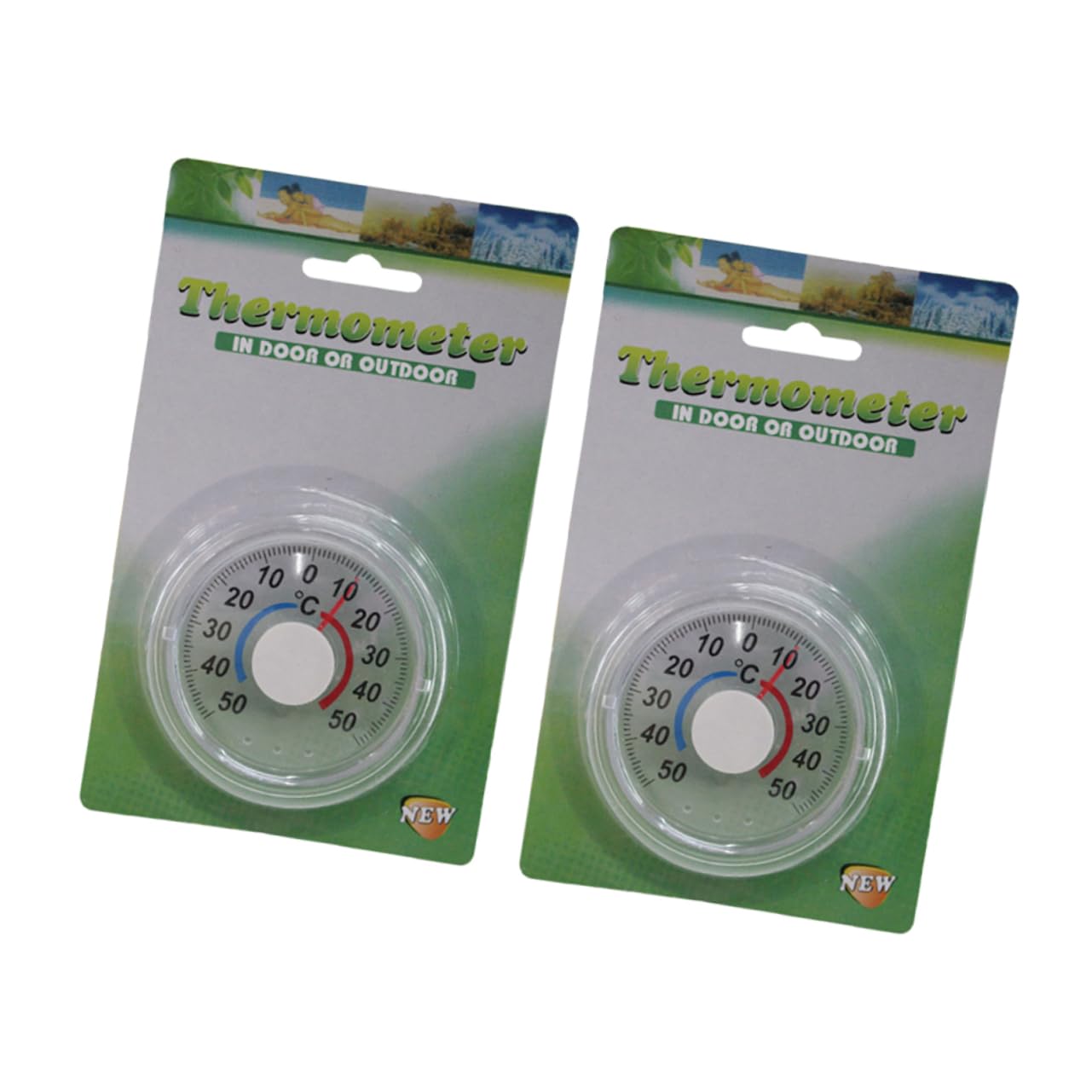 KONTONTY 2Pcs Vertical Thermometer Wooden Indoor Hanging Temperature Gauges for Home School and Backyard Use Fahrenheit and Celsius Display Easy to Install Durable Design