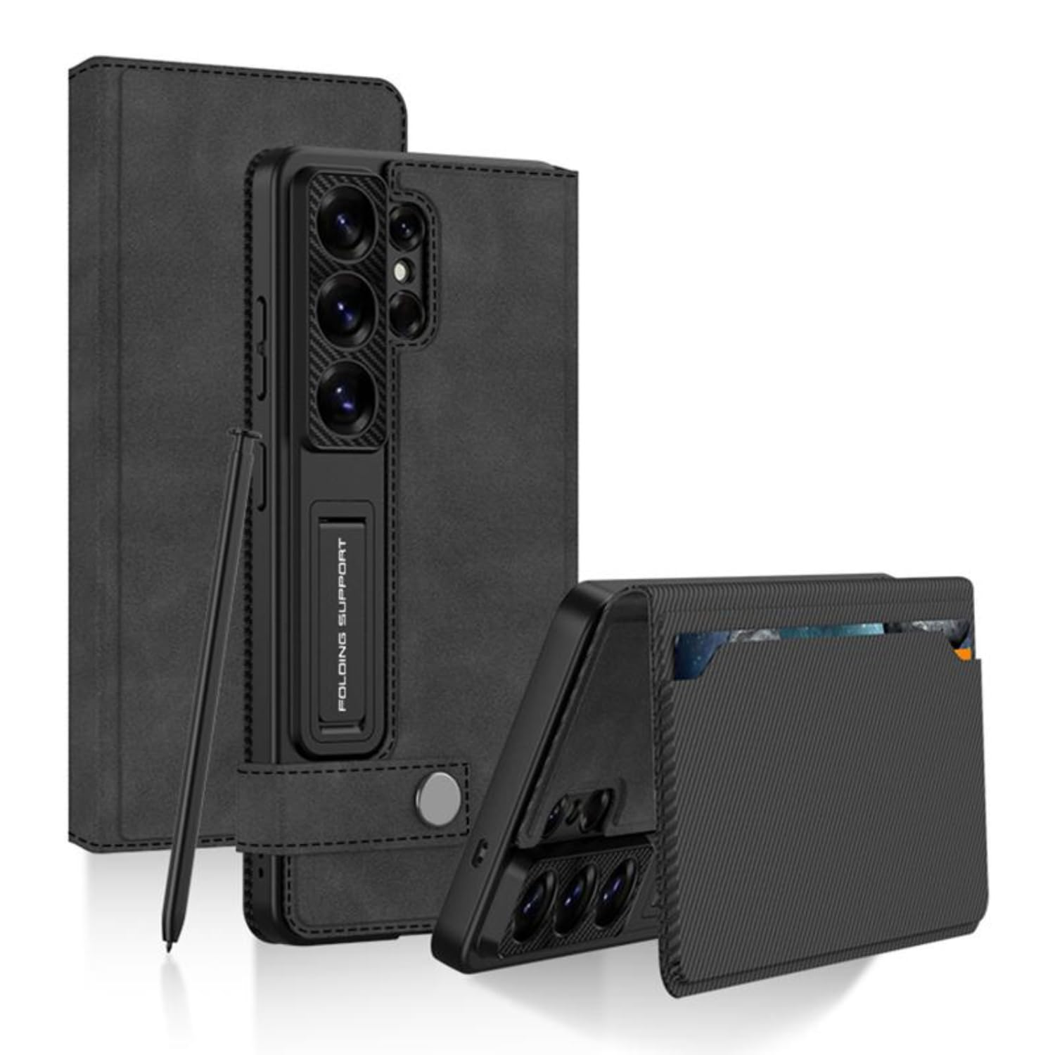 TechTrendz Vegan Leather Flip Cover with Built-in Kickstand & Dual Card Holder, Premium Leather Flip Case Compatible with ... - Review, Price and Buying Guide