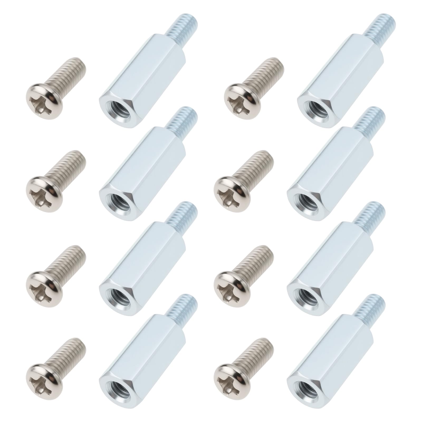 8 tornillos hexagonales M4 x 15 + 8 tornillos M4 x 10 para instalación de soporte de monitor VESA compatible con Samsung