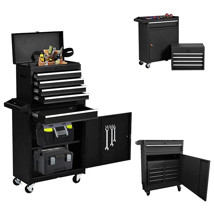 Buy 8 Drawer Rolling Tool Chest Detachable Top Box Convertable