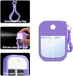 10 Pack Portable Spray Bottles, 38ml Mini Card Shape Travel Reusable Sprayer Bottle, Can Fill Makeup Toner, Alcohol, Hand Sanitizer, etc with Hook and Silicone Case