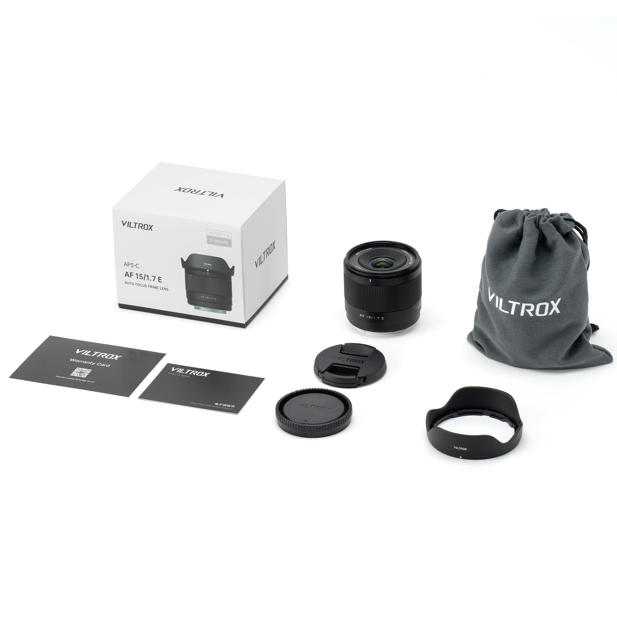 VILTROX 15mm F1.7 E-Objektiv für Sony E-Mount, AF 15mm f/1.7 Ultra-Weitwinkel-Autofokus APS-C E Objektiv, kompatibel mit Sony a6300 a6400 a6500 a6600 ZV-E10 FX30 A6700 ZV-E10II a7 R 7 x A7 R / A9