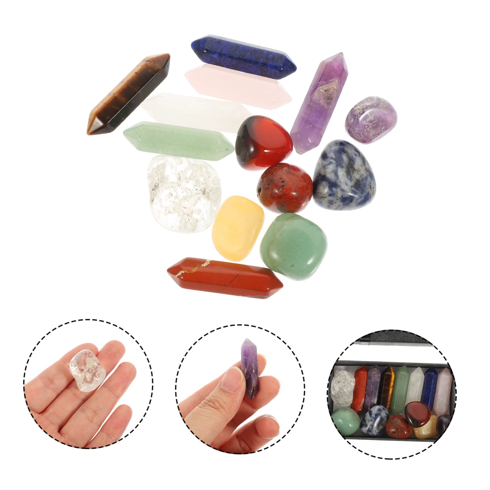 Healeved 42pezzi Pietre Naturali Per Decorazioni e Artigianato Cristalli Per Chakra Per Meditazione e Arredo Casa