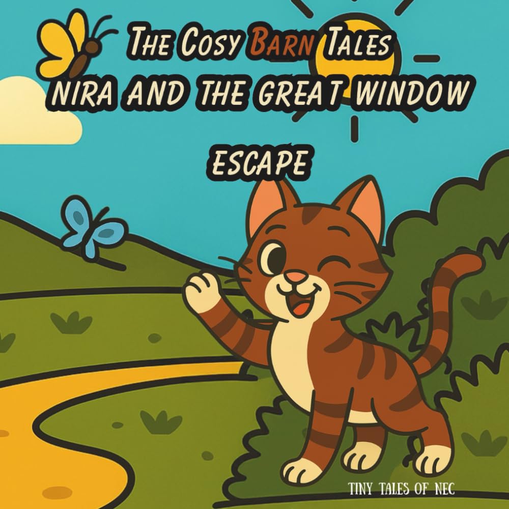 Nira and the Great Window Escape: Fun cat illustrated storybook with colouring pages and facts about cats for kids (The Cosy Barn Tales)