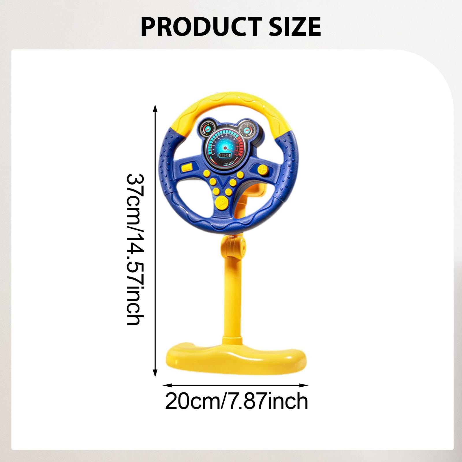 Baoblaze Volante Giocattolo Simulato Bambini Interattivo Elettronico Installazione Semplice con Supporto Educativo Effetti di Luce Suoni Migliora Riflessi E Ab, Blu