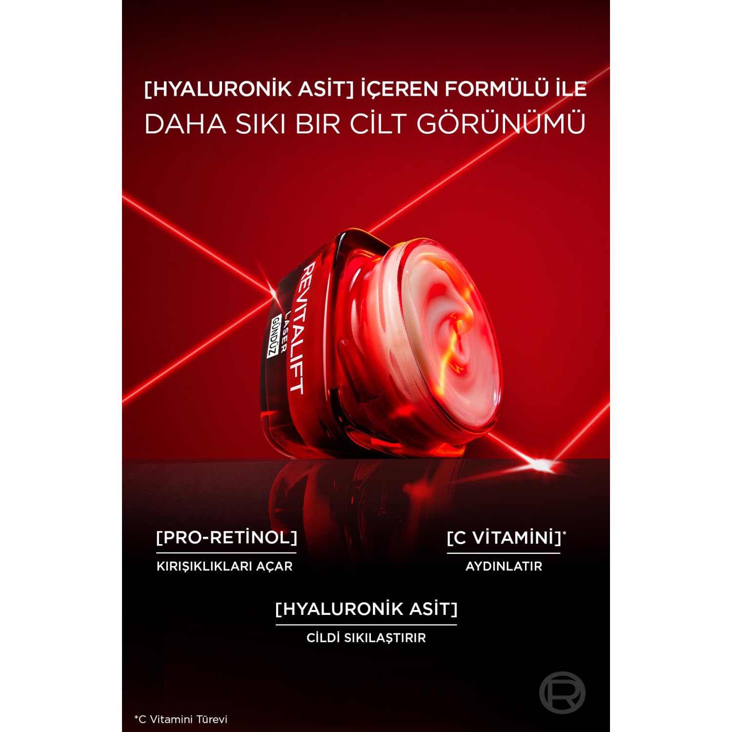 L'Oreal Paris Revitalift Lazer X3 Yoğun Yaşlanma Karşıtı Gündüz Bakım Kremi 50 ml