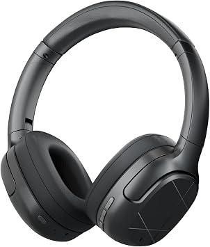 Hybrid Active Noise Cancelling Headphones, Wireless Over Ear Bluetooth, 50H Long ANC Playtime, Rotatable and Foldable, HiFi Audio Deep Bass, Customized EQ via APP, Transparency Mode