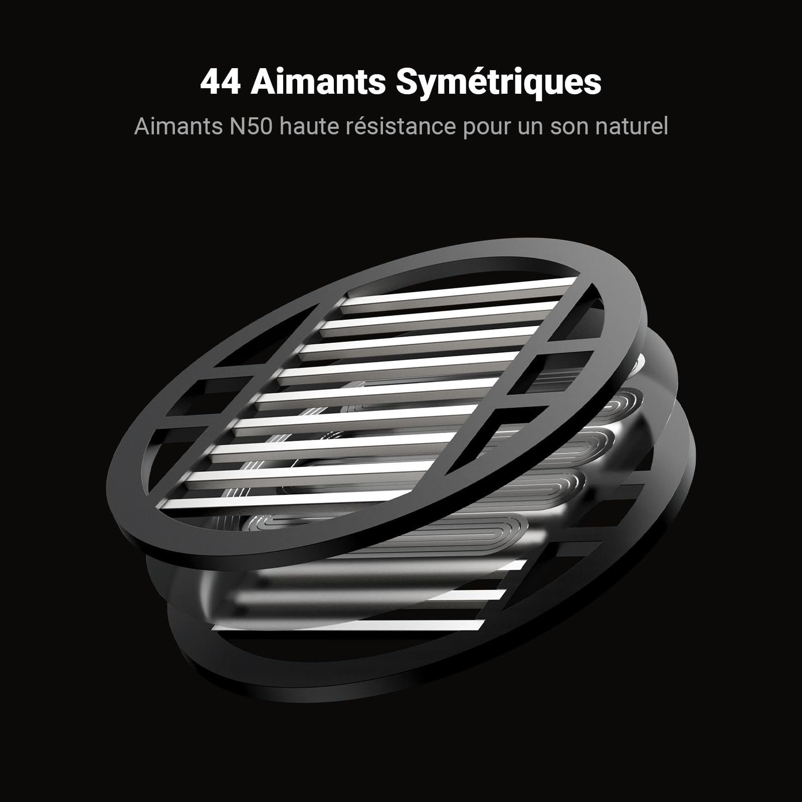 Fosi Audio i5 Casque Magnétique Planaire Ouvert avec Diaphragme Ultra-Large de 97 mm, Métal CNC et Bois de Noyer, Casque de Studio Filaire Audiophile pour Appareils Multi-Sources