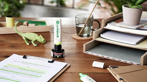Miniatura 4 de edding 24 resaltadores EcoLine - juego de 4 - amarillo, naranja, rosa, verde - cincel nip 0.079-0.197 in - para marcar y resaltar textos y notas