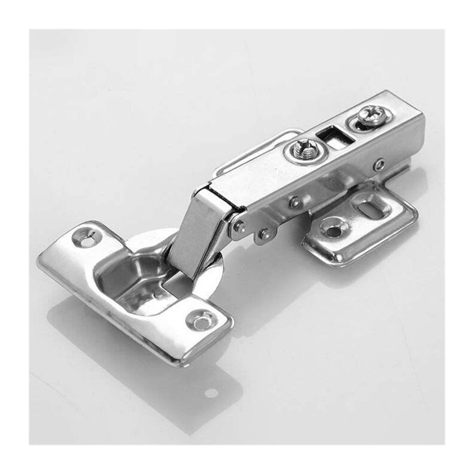 20 szt. Zawiasy ze stali węglowej amortyzator hydrauliczny zawiasy do szafek powolne zamykanie Clip-on 35mm kubek zawiasu proste ramię stała podstawa