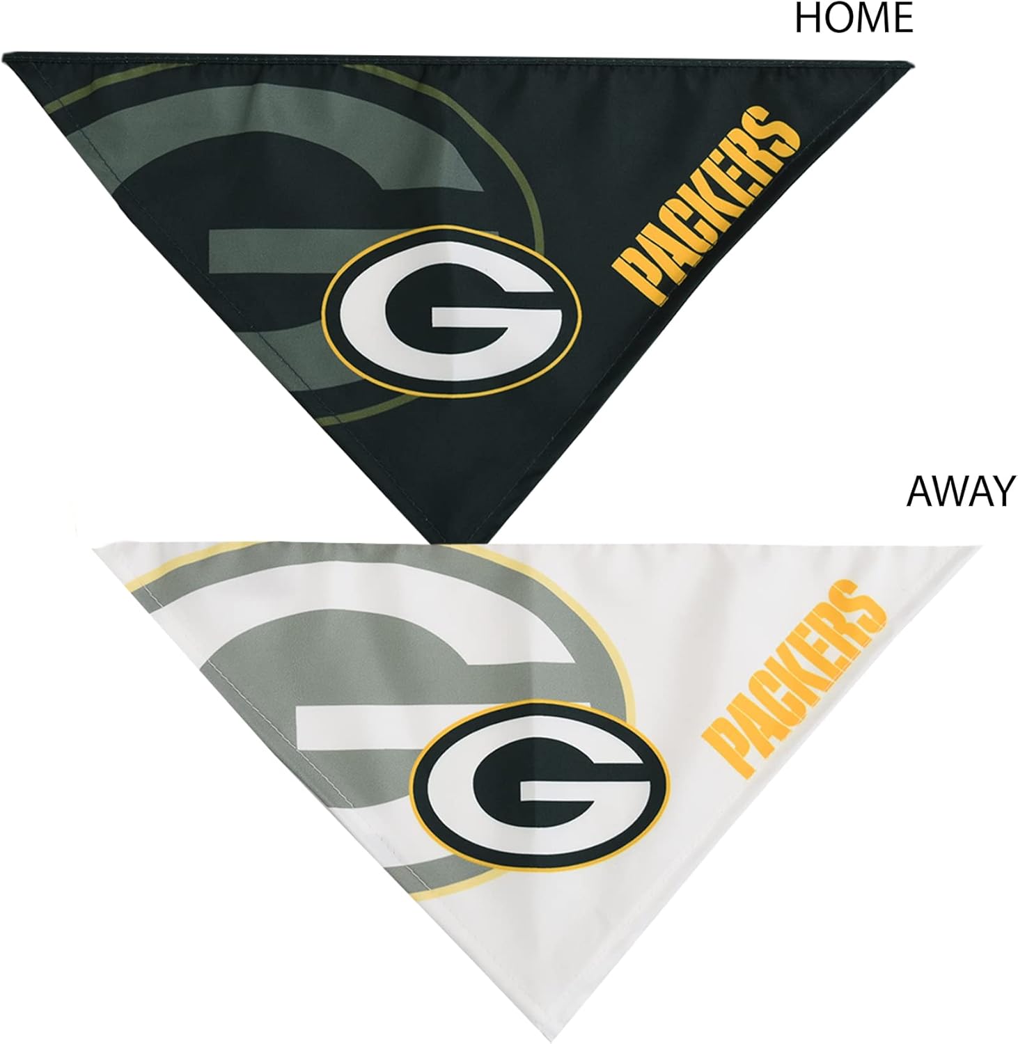 Littlearth Unisex-Adult NFL Green Bay Packers Home and Away Pet Bandana Set, Team Color, Small