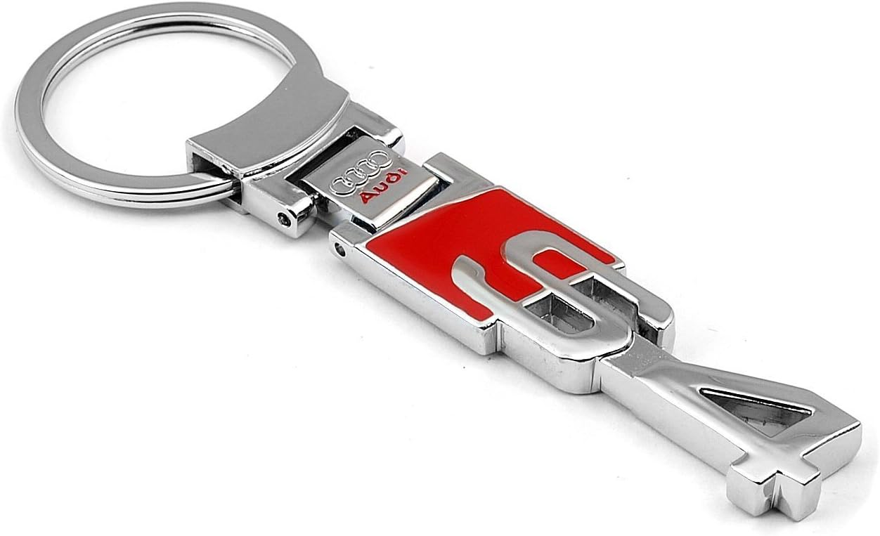 tcshamo Rs Sline S4 Zinc Alloy Sport Car Logo Pendant Keychain KeyRing For Audi Charms Sline Rs Sline S4 (S4)