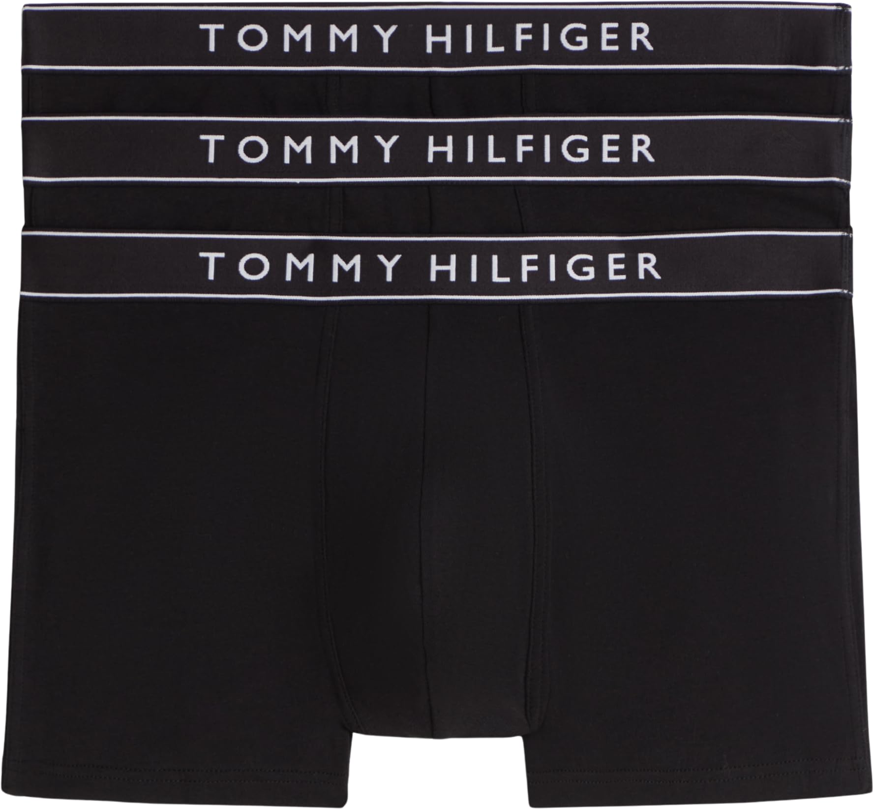 Tommy Hilfiger Men's Red (Blk/Blk/Blk) 3P Trunk Dtm M