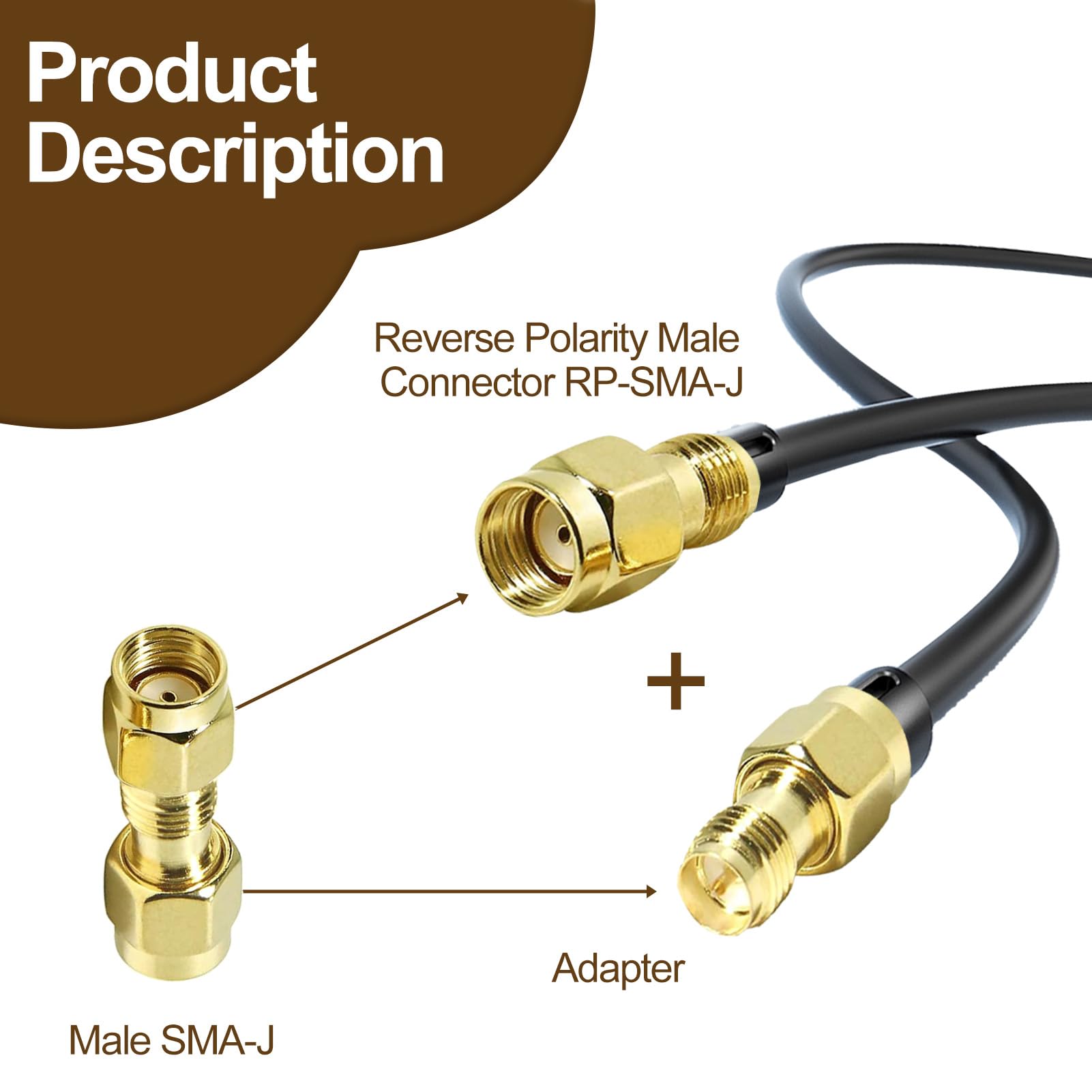 10er-Set SMA / RP-SMA Adapterkit – 50 Ohm, Alle Kombinationen – Für WiFi, Drohnen, SDR, Amateurfunk, Antennen & RF-Tests – ACONRFTOL