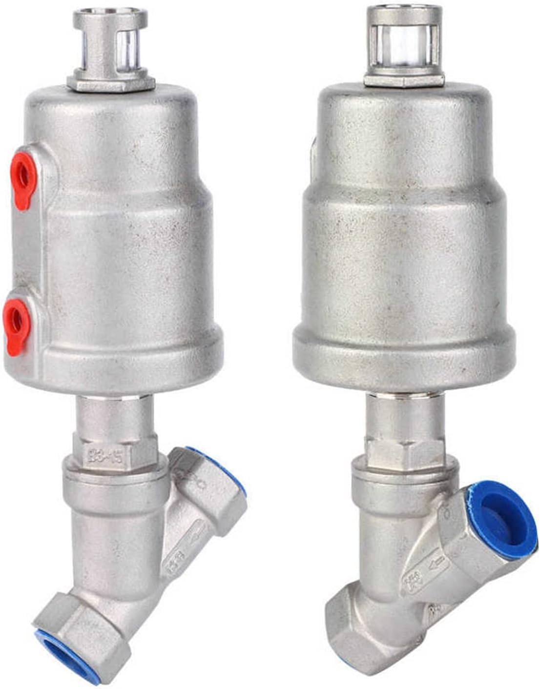 Actuator Ball Valve Stainless Steel Actuated Angle Valve Female Thread Pneumatic Steam Valve Solenoid Valve Manifolds(DN20)
