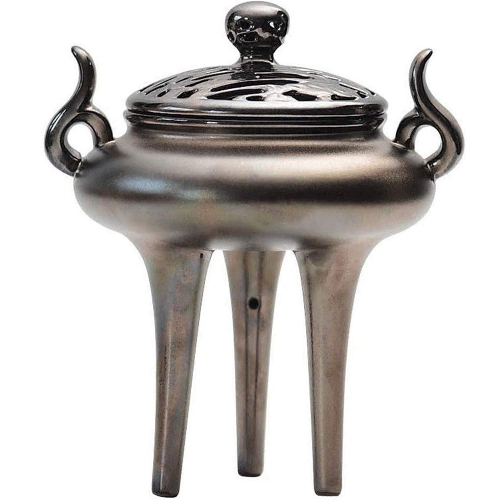 Incensario de bobina ZHCHAO con base estable de tres patas y diseño mini compacto