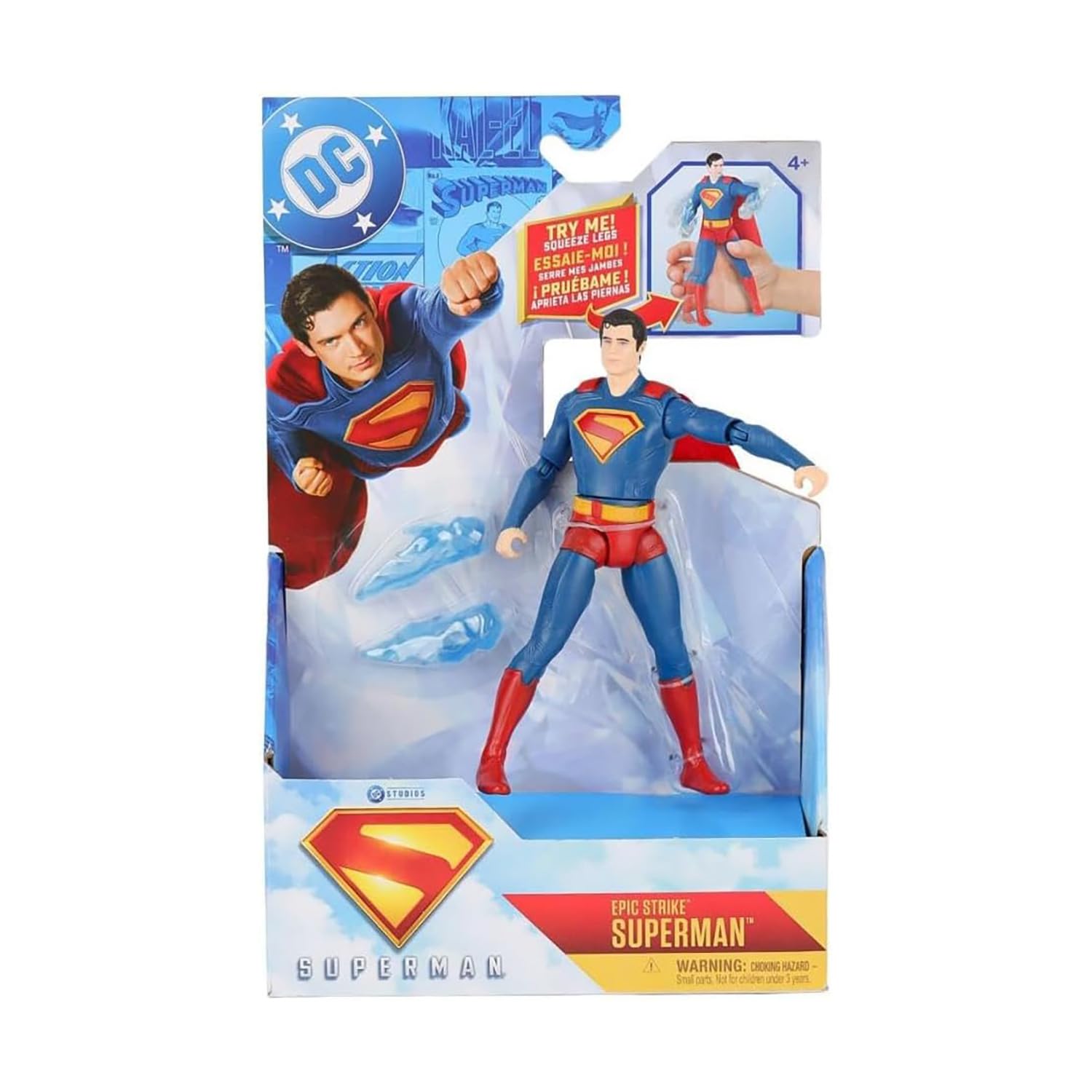Amazon.com: DC Comics Epic Strike Superman Figure, 6 Inch Size