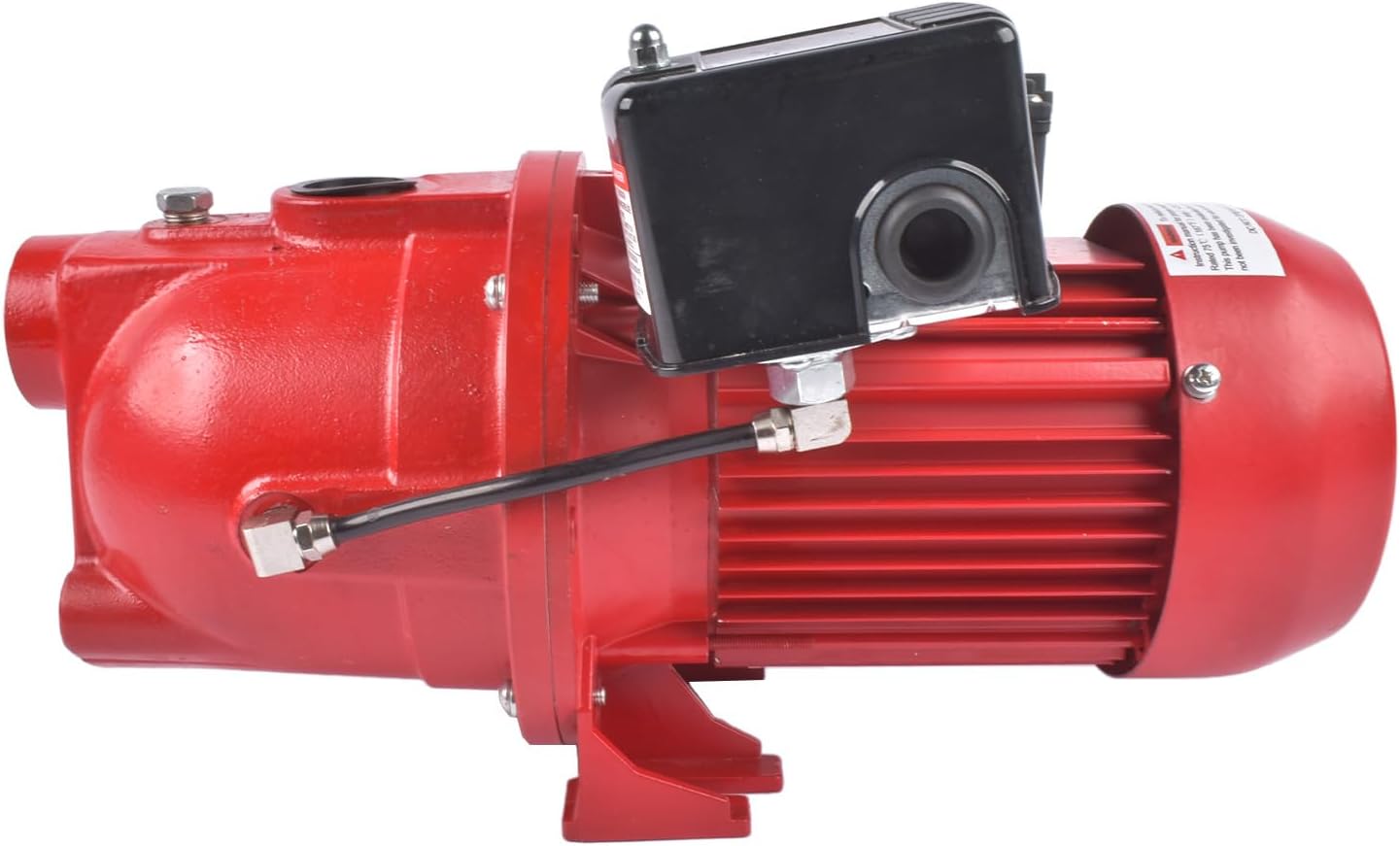 Shallow Well Jet Pump 3/4 HP 13 GPM, Cast Iron, 115/230V Dual Voltage, Red, 30-50 PSI, 1-1/4in FNPT Intake, 97080701 Mixizap