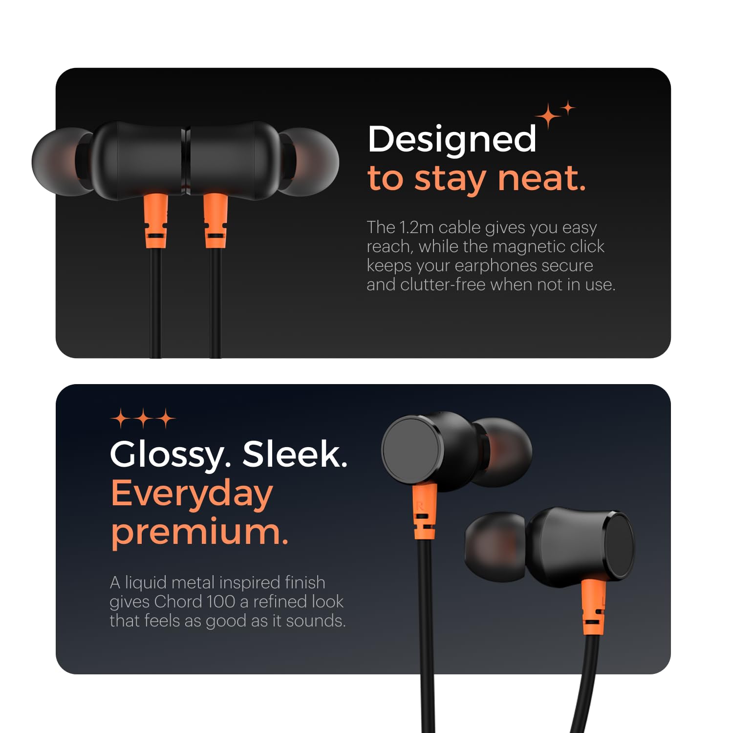 Noise Chord 100 Type-C Wired Earphones | 10mm Driver | Deep Bass | in-Line Mic with Voice Assistant | Multifunctional Controls - Jet Black — Amazon image 5