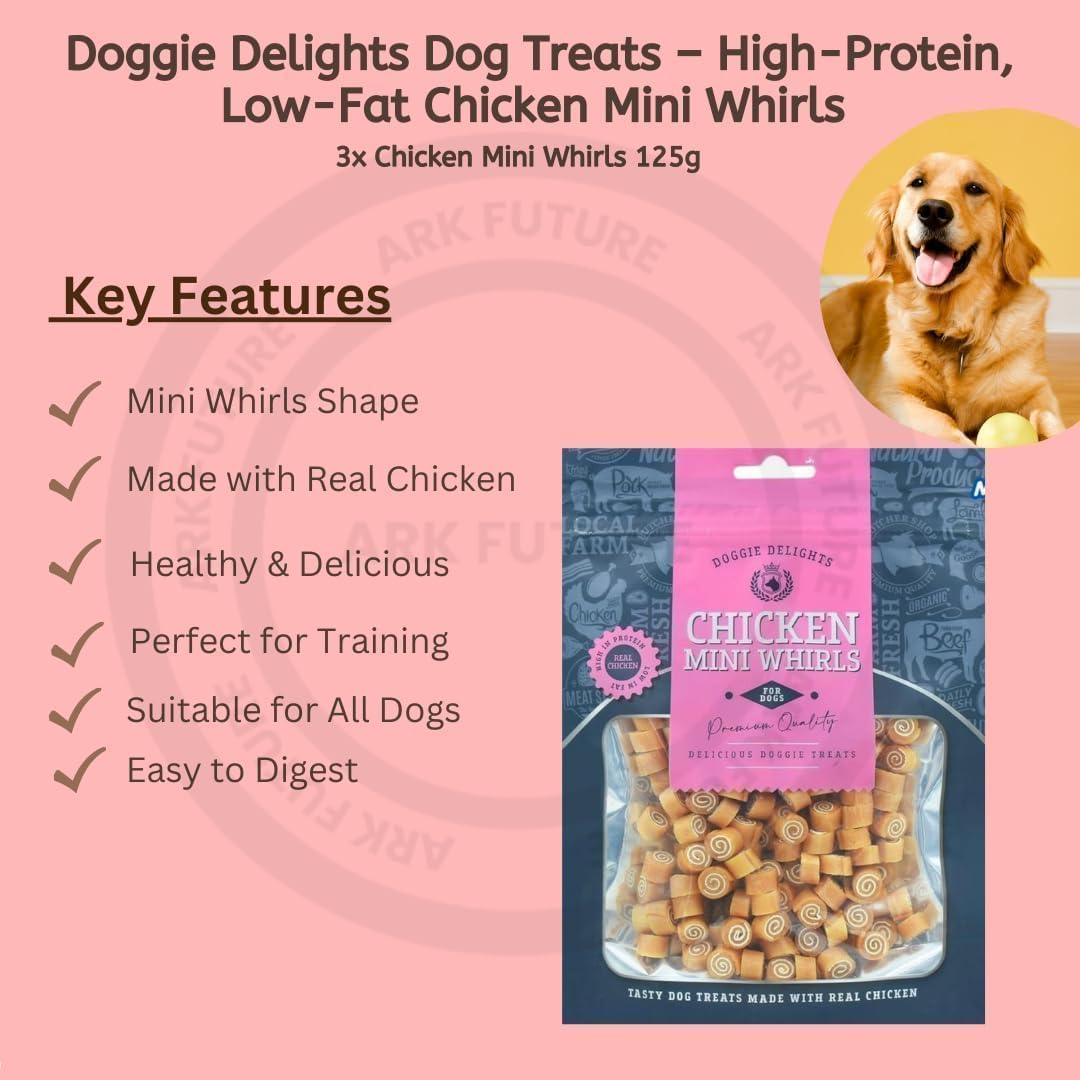 Sub future Doggie Delights Mixed Dog Treats -Mini Whirls, Duck Jerky, Jerky & Sweet Potato Wraps, Grain-Free, High Protein - Image 3